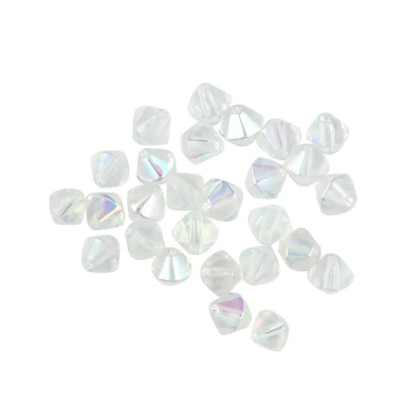 6mm Glass Bicone Beads (available in 2 colours)
